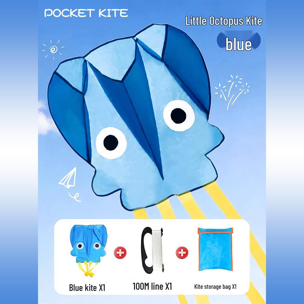 2026 Octopus Pocket Kite - Children s Easy-Fly Soft Kite for Light Breeze Outdoor Fun