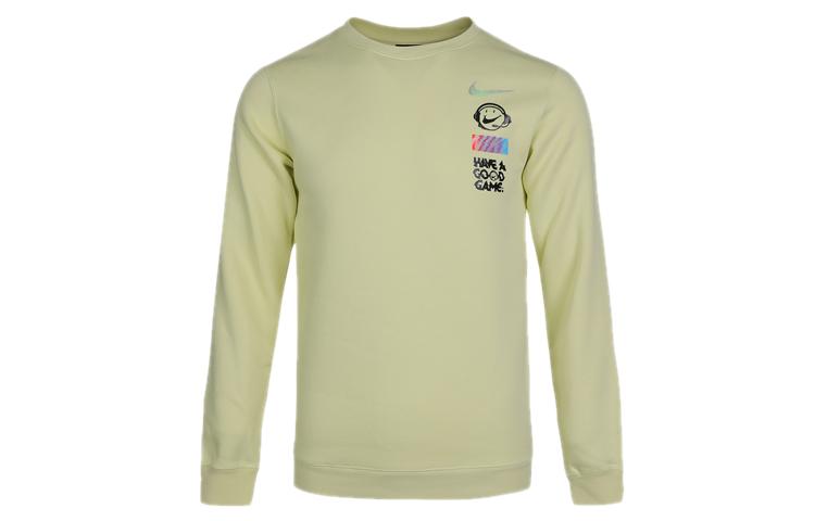Nike Sweatshirts Men s Orange Cyan Crew Neck Moderate Regular DC3938-750 M