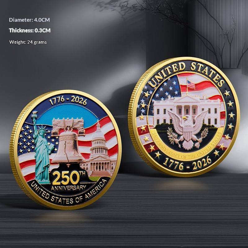 Usa Moneta Commemorativa del 250° Anniversario 1776-2026 Aquila Americana Moneta Souvenir Artigianato Metallico Emblema