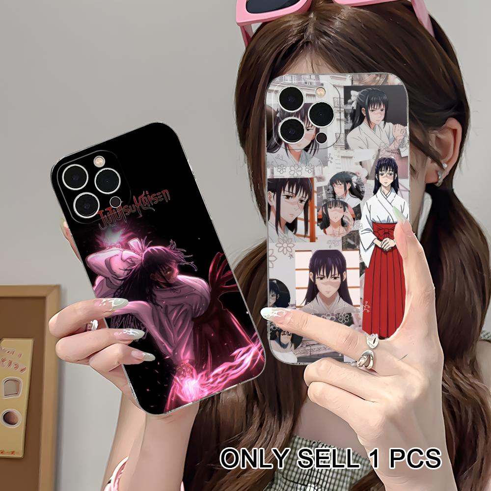 JJK Utahime Iori Clear TPU Mobile Case for iPhone 17 16 15 14 13 12 11 X XR XS Air Pro Max Plus Mini Colorful Cover