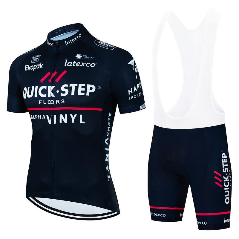 QuickStep Mens Cycling Jersey Short Sleeve Breathable Quick-Dry Mountain Road Bike Apparel