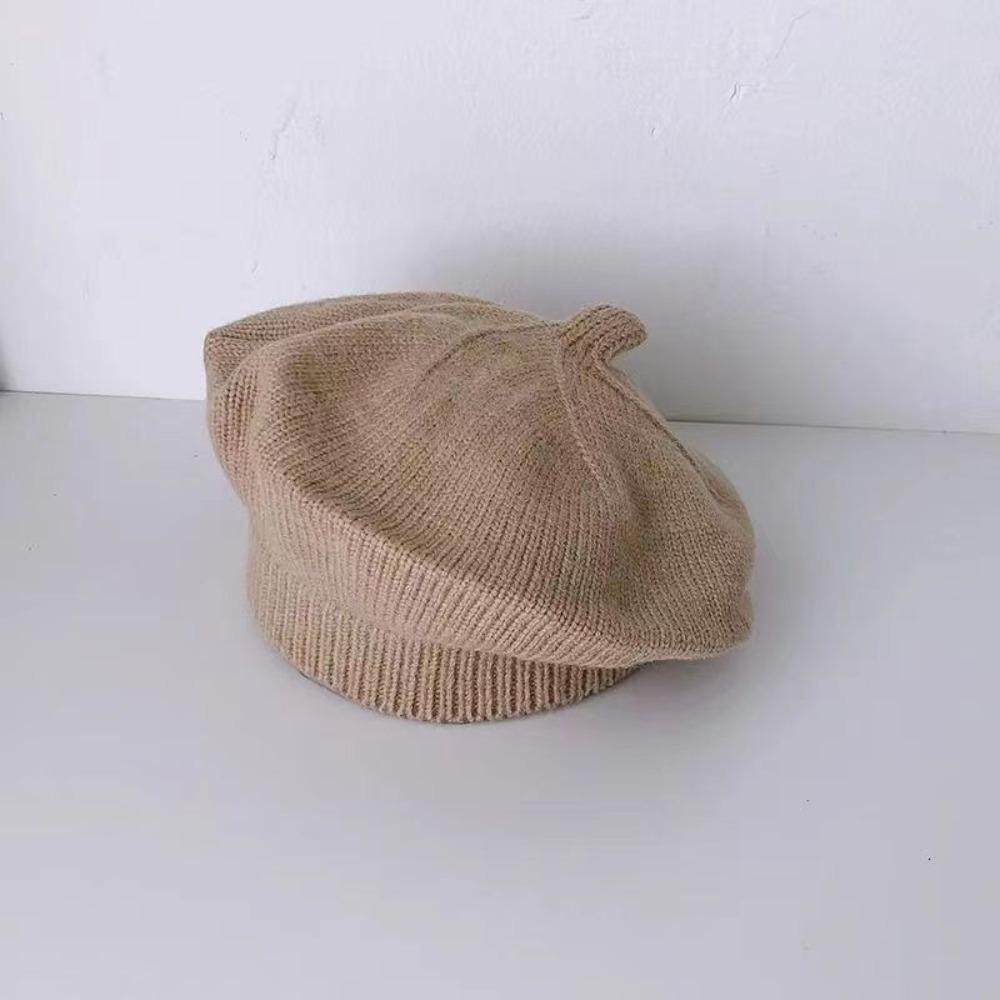 Round Kids Berets Solid Color Princess Cap Vintage Artist Painter Bonnet  Boys Girls