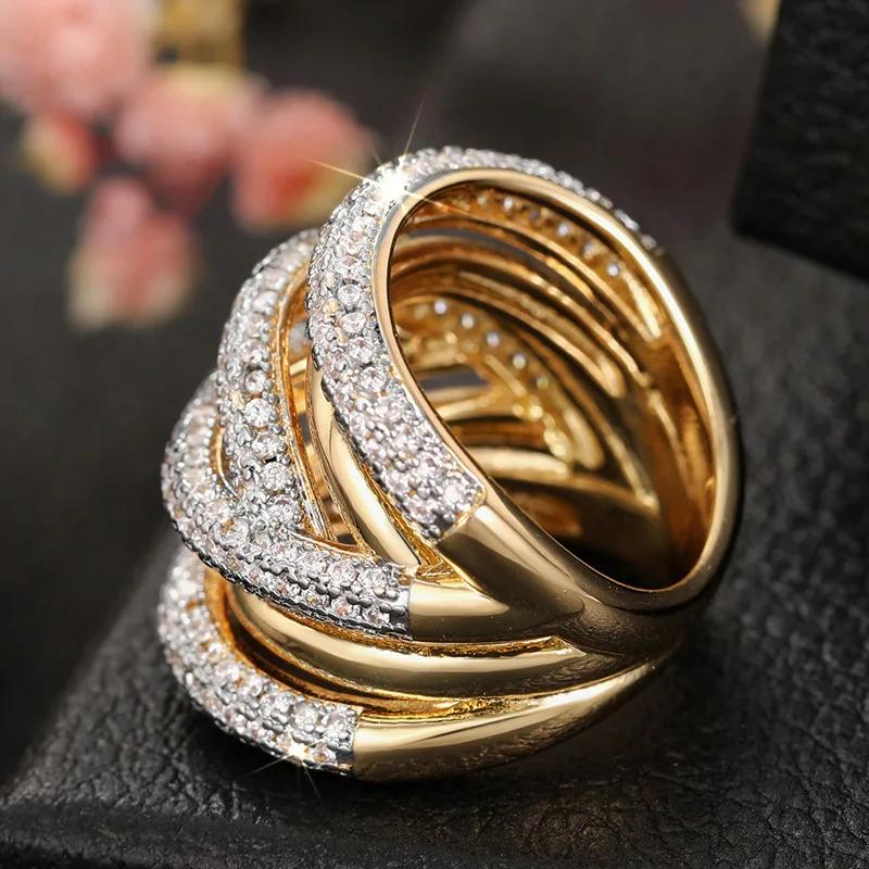 

Full Line Inlay Design, Palace Style, Line Design Ring, New Trendy And Elegant Women S High-End Zircon Accessories 10