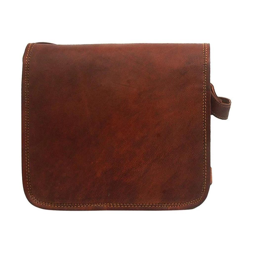 Pure Leather Vintage Messenger Bag Shoulder Men School Briefcase Women's