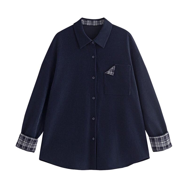 Chuyu Women's Plaid Brushed Shirt Jacket