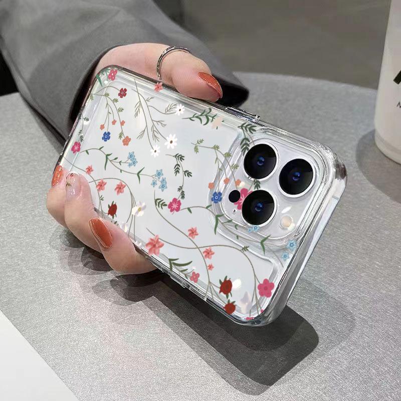 Silicone Flower Case For Xiaomi Redmi Note 15 14 13 12 Pro Plus 5G 12S 11 10S Redmi 12 13 13C Transparent Shockproof Soft Cover