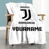 Juventus Customize Text Blanket Cozy Personalized Blanket Warmthful Decor for Chair Home Decor Bed Sofa for All Occasions