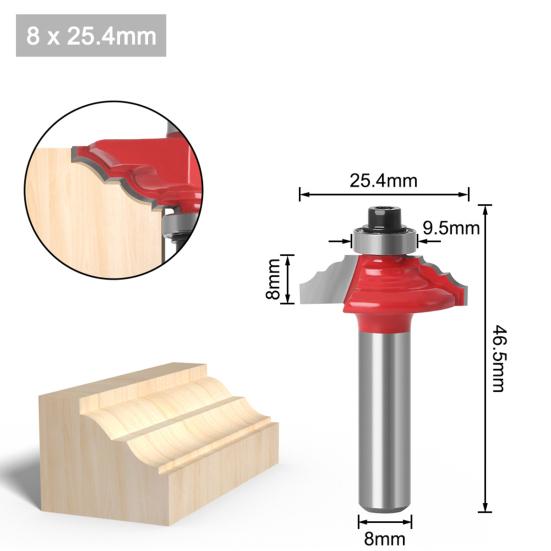 Router Bit Sharp Edge High Strength Alloy 8mm Round Shank Carbon Steel Router Bit Woodworking Engraving Trimming