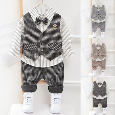 Boys' Fashion Suit Three Piece Set For Outgoing Babies And Children's Clothing
