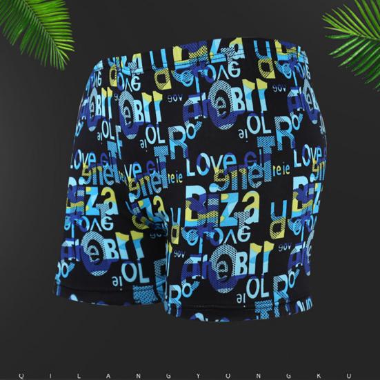 Men Sexy Print Swimming Trunks Surf Board Boxer Swimwear Beachwear Summer Shorts