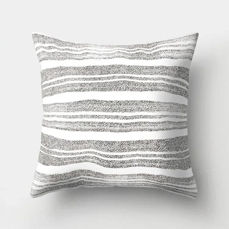 Black White Striped Cushion Cover Decorative Pillows Fashion Seat Cushions Home Decor Geometric Throw Pillow Sofa Pillowcase
