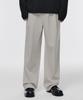 One-Pleat Wide Banded Slacks [Dusty Cream]