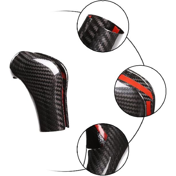 100Percent Real Carbon Fiber Interior Gear Shift Head Cover Knob Trim Car Accessories for Porsche Cayenne 2011-17 , YC OC06854