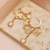 Big Circle Earrings Alloy Sun Love Accessories Light Luxury Premium Pearl Fringed Earrings