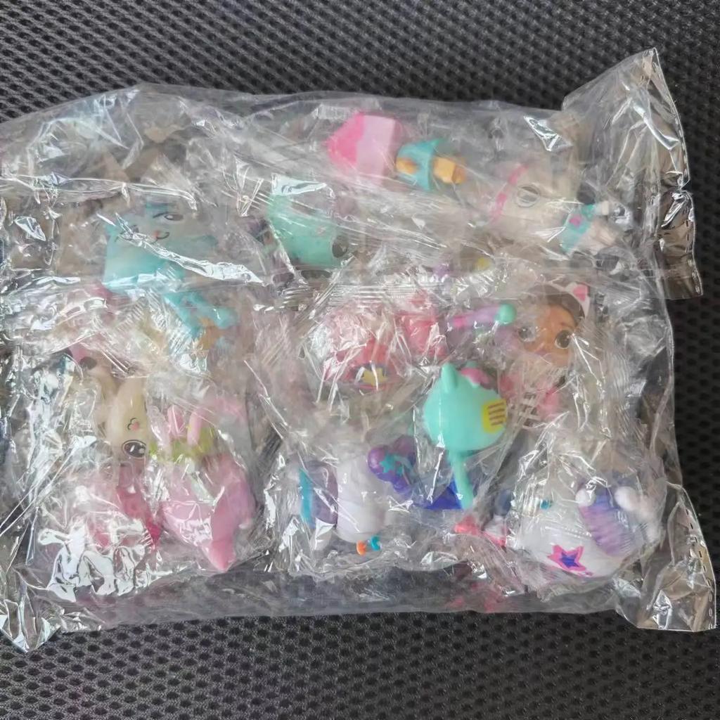 13 piezas/set PVC Figura de Juguete Casa de Muñecas Gabby Animales de Peluche de Dibujos Animados Coche Sonriente Gato Abrazando Muñecas Niña Gaby Regalos de Cumpleaños para Niños