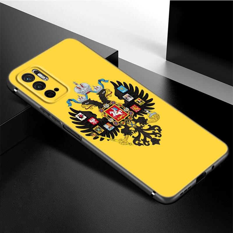 Russia Russian Flags Emblem Phone Case For Xiaomi Redmi Note 11 10 9 8 Pro 11T 5G 10T 10S 9S 9T 9i 9C 9A 8T Soft TPU Black Cover