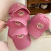 Pink Love Baseball Cap Women's Korean Version Big Head Waist Duck Tongue Hat Soft Top Cute Cat Hat Tidy Show Small Face