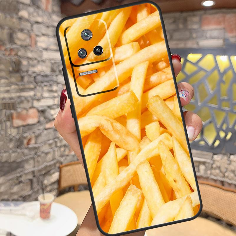 Pommes Burger Pizza Hülle Für Xiaomi 15 14 13 Ultra 11T 12T 13T 14T Pro POCO X7 X6 Pro X3 X5 M6 F5 F6 Pro Cover