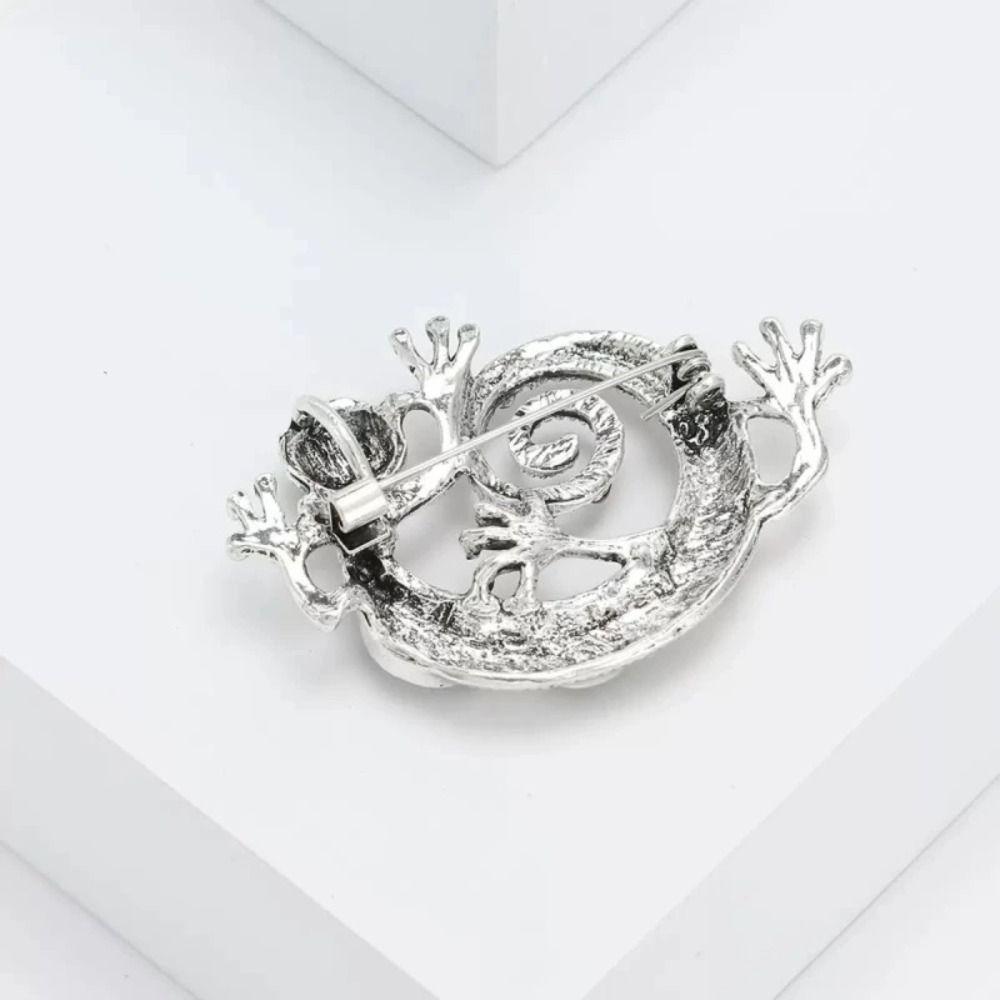 Modische Strass-Insekten Brosche Handgefertigte Broschen Nette Gecko Broschen Damen Accessoires