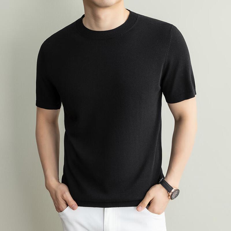 IMAGINEX Men s Business Casual Lyocell Linen Knit Short Sleeve T-Shirt IM26C124 L