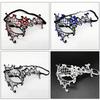 Creative Vintage Half Face Mask Hollowed-out Lace Metal Masquerade Party Mask Diamond Inlaid Elastic Bands Princess Mask