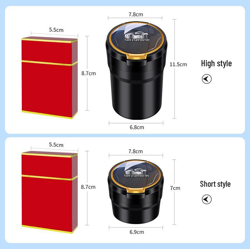 High-End Ceramic Flip-Top Car Ashtray: Dual-Use Anti-Fly Ash Accessory for Car and Home