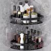 No Drill Wall Mount Bathroom Storage Shelf Corner Shower Rack Organizer with Adhesive