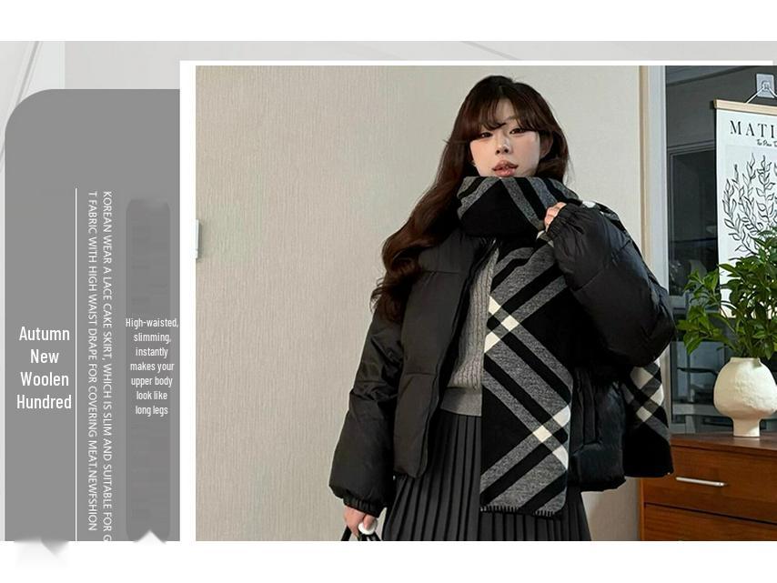 2026 Women's Gray Wool Pleated A-Line Skirt - High Waist, Spring/Autumn Collection