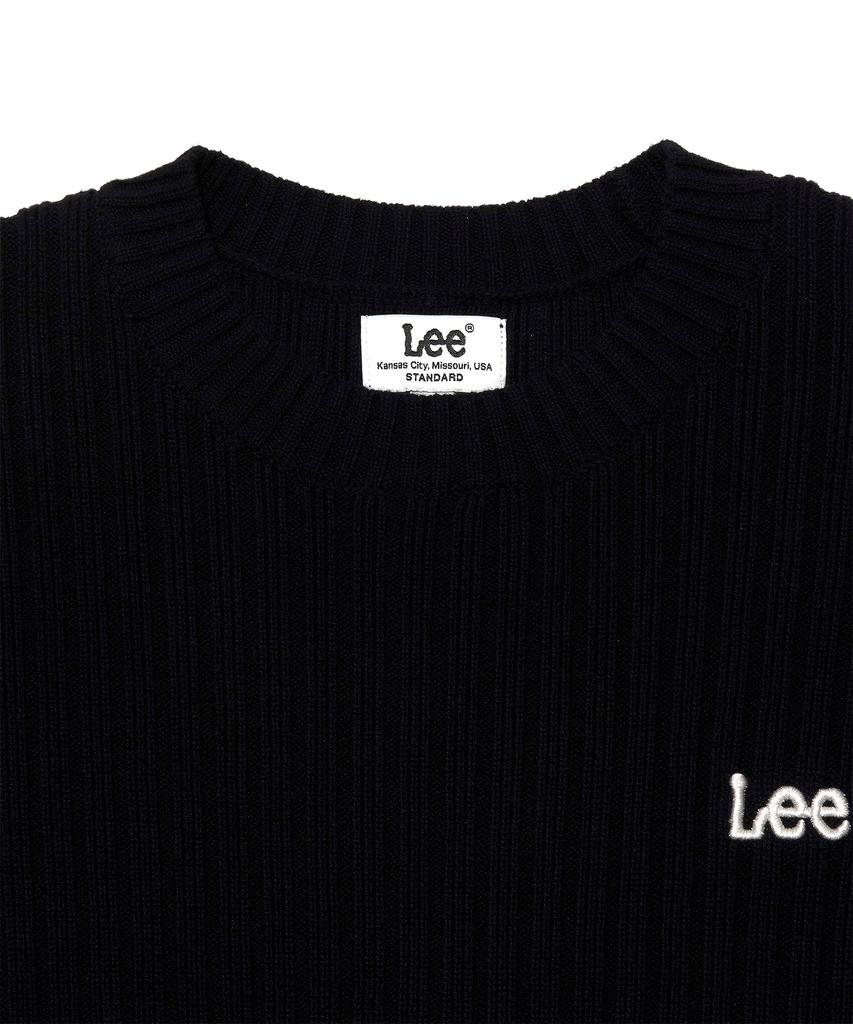 LEE Round Neck Short Sleeve Knit Black