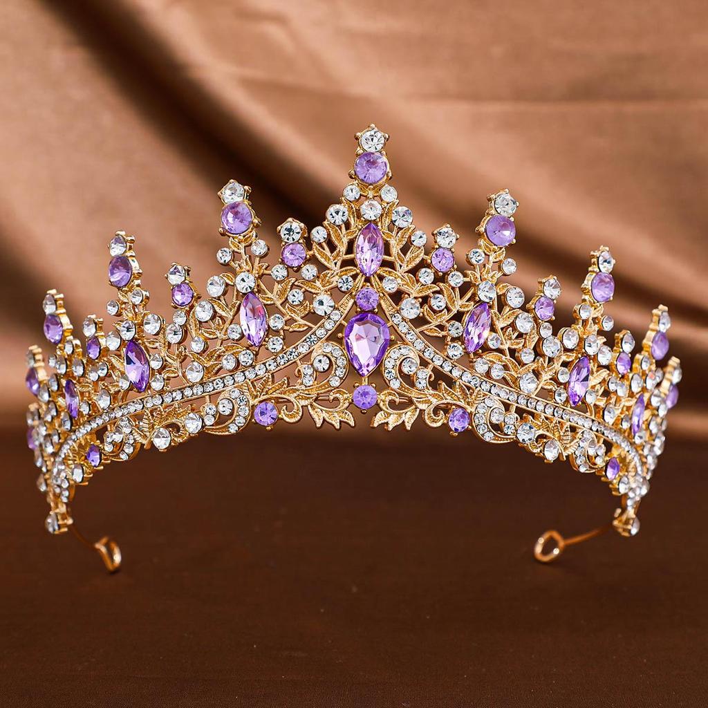 Diadema Corona Nuziale con Strass per Abito da Sera e Servizi Fotografici
