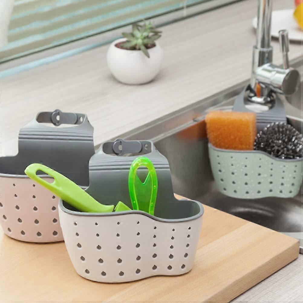 3pcs Sink Sponge Holder, Kitchen Organiser Sink Caddy Drain Basket Hanging Strainer Organizer Storage Bag
