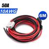 Battery Cable Quick Connect 50A 12V Wiring Kit with 6 Meter Cable and Blade Fuse for Secure Vehicle Power Connections