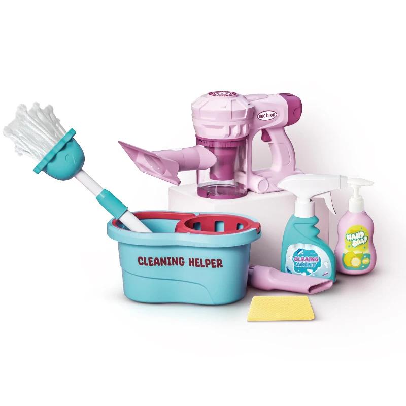 Simulation Electric Sweeper Toy Set for Kids Pretend Play Portable Handheld Vacuum Cleaner Christmas Gifts