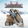 Silicone Ice Cleats: Outdoor Anti-Slip Shoe Covers with Spikes (8, 10, 24-Tooth & 5-Spike Options)