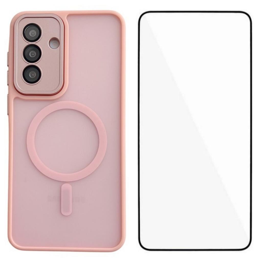 For Samsung Galaxy A35 5G Magnetic Case WANLONFENG QB Series PC TPU Phone Cover with Screen Film