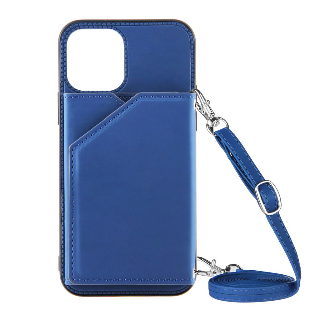Lanyard Crossbody leather Case For iPhone 13 12 11 Pro Max XS MAX XR X 7 8 Plus Leather Card Slot With wallet Cover