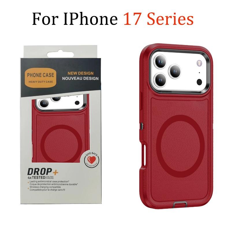 3IN1 Heavy Series Defender Handyhülle für IPhone 17Air 16 15 14 13 Pro Max Rüstung Ott Box Anti-Drop Ladegerät Schutz Hartes Cover