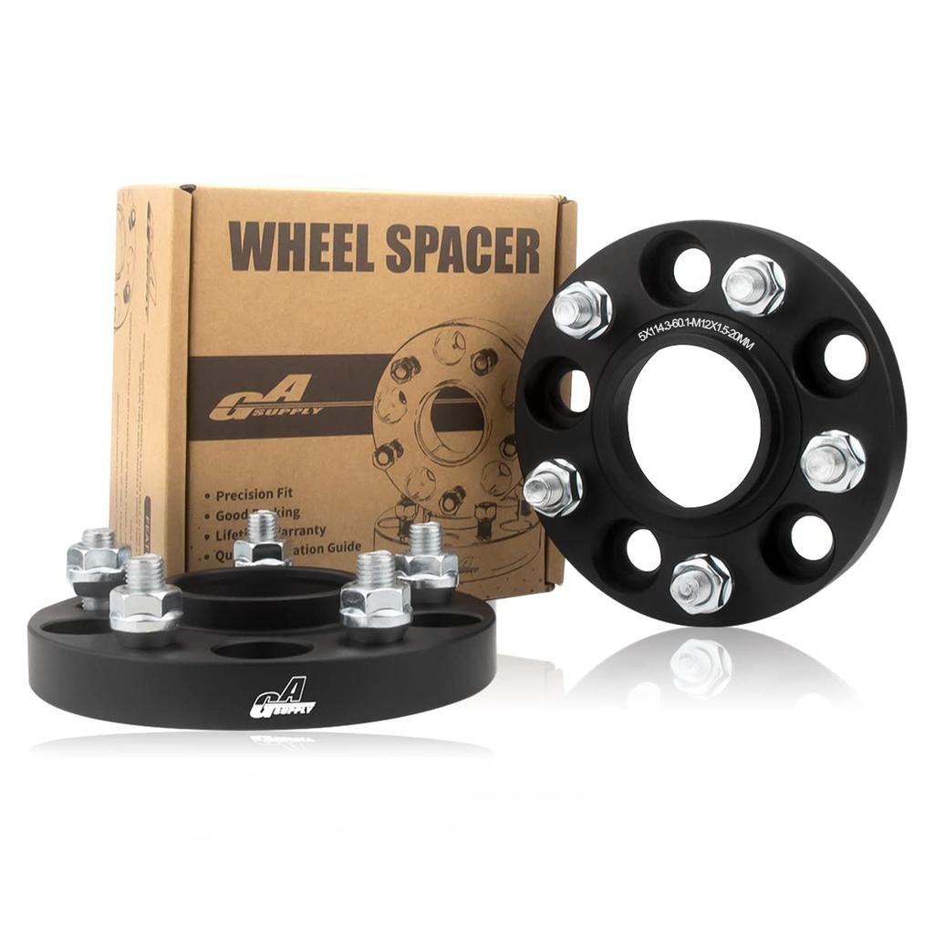 GAsupply PCD114.3 5H Forged Wide Tread Spacer, Inner Diameter 2.3 inches (60.1 mm), M12XP1.5