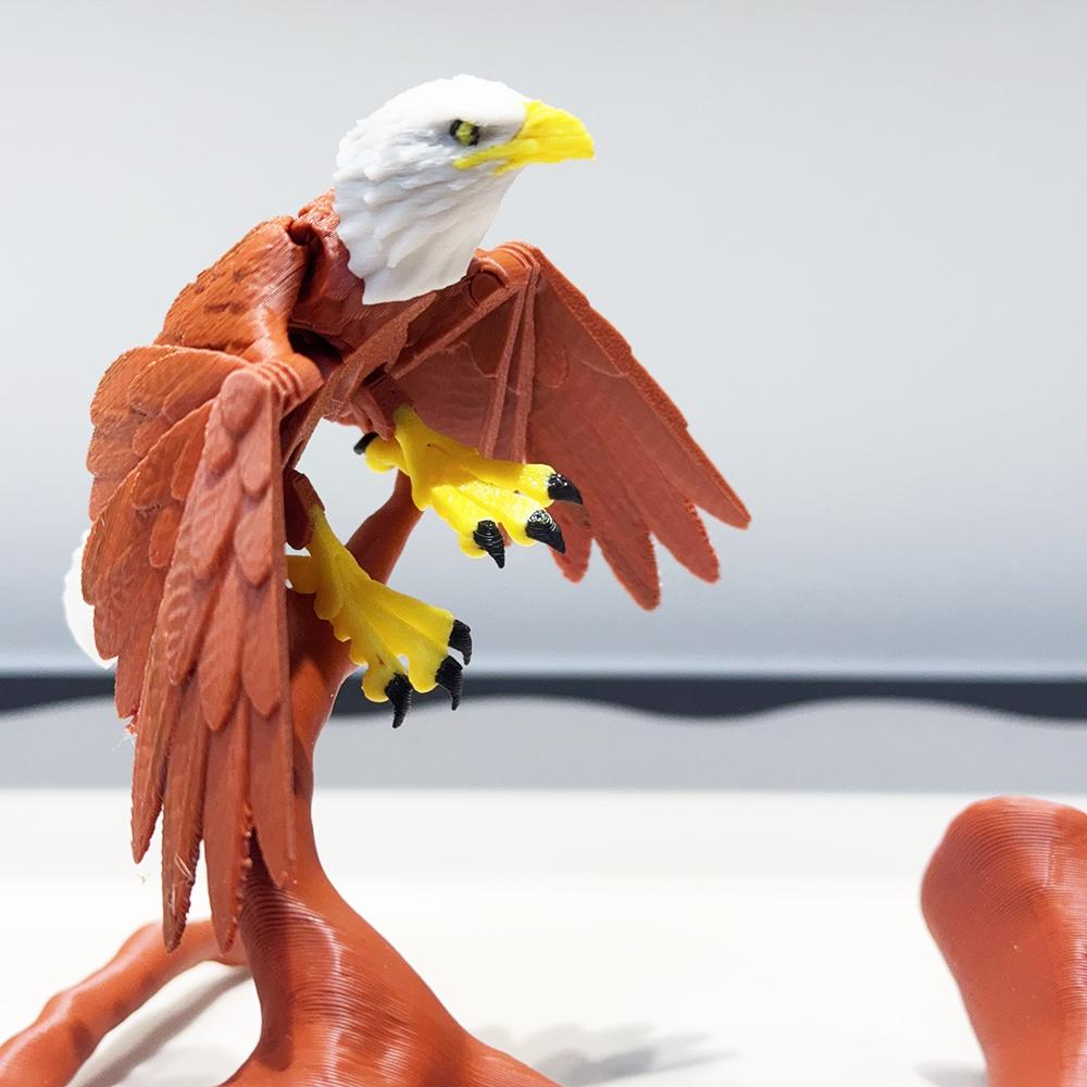 3D-Druck Niedliches und Albernes Adler-Modell Kunststoff-Ornament Schreibtischdekoration Skulptur-Ornament Feiertagsgeschenk