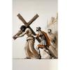 Jesus Carry The Cross Posters and Prints Canvas Printing Vintage Christian Wall Art Picture for Living Room Home Decor Gifts