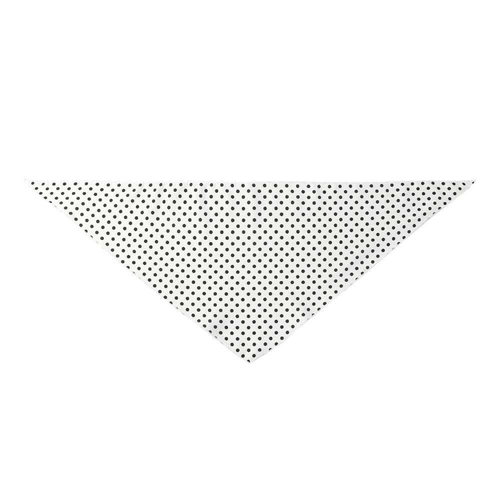

Polyester Polka Dots Triangle Scarf Thin Head Wraps Stacked Wear Foulard Hair Band Travel Matching білий