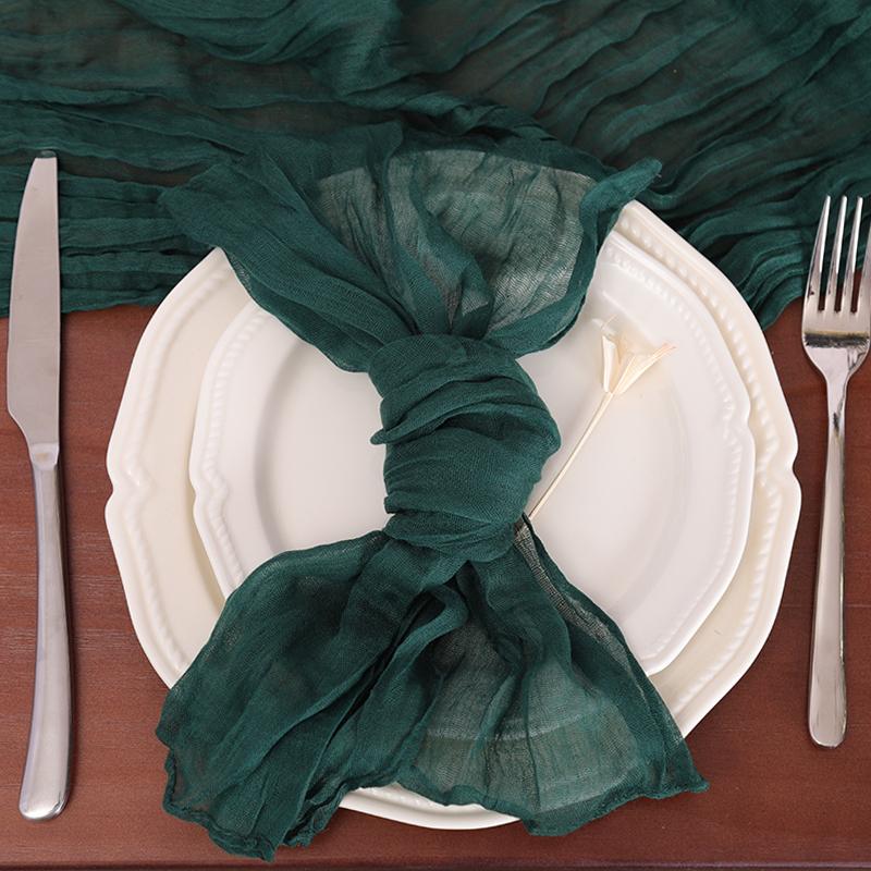 6 PCS Gauze Cheesecloth Napkins 19.7 x 19.7 Inch Dinner Cloth Napkins with Wrinkled Decorative Cloth Napkins for Home Weddin