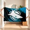 Cronulla Sutherland Sharks (1) Flannel Blanket a Soft Accent for the Bedroom and Living Room and a Cozy Home Gift