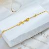 Gold Plated Heartbeat Heart Anklet Dainty Love Pendant Foot Chain Jewelry for Women