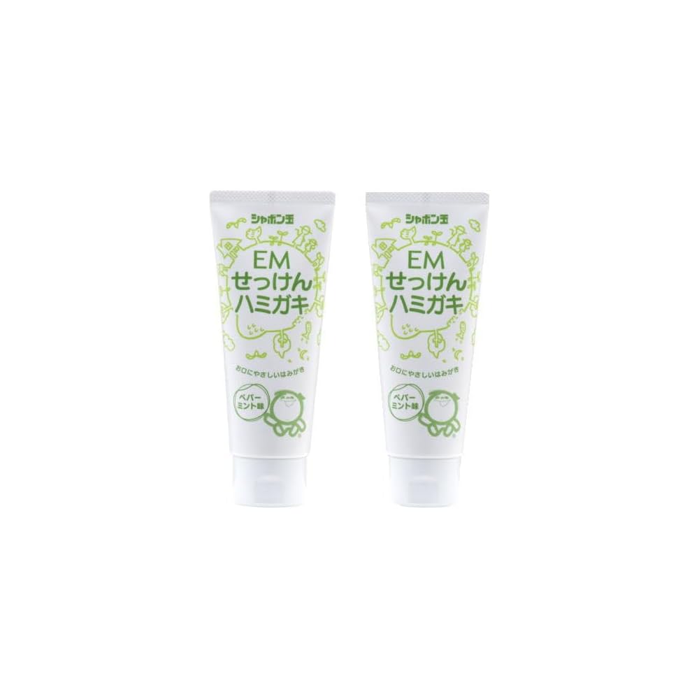 Shabondama EM Toothpaste 140g x 2 Pack Natural Ingredients Oral Care