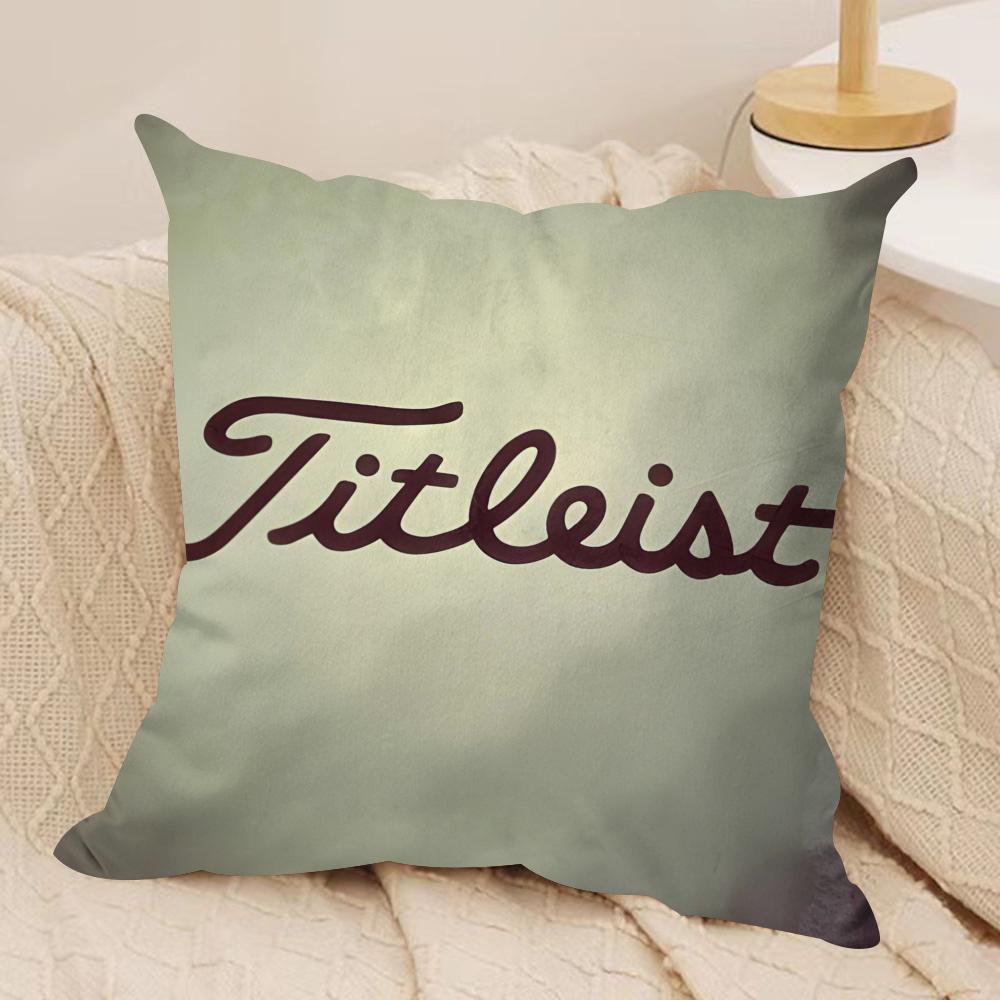 Golf Sports TTitleistS Cushion Cover Silky Short Plush Invisible Zipper Dustproof Sofa Pillow Case For Home Decor