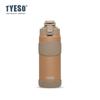 TYESO 750ML Double Wall Insulated Water Bottle Hot Leakproof 304 Stainless Steel Flask for Fitness Outdoor Daily Use Drink with non-slip pad