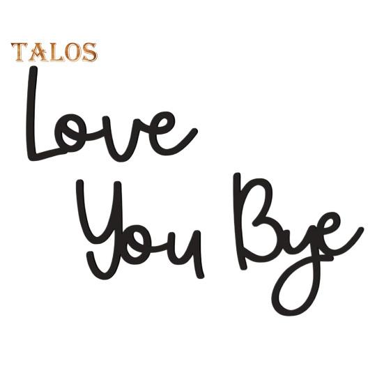 

Деревянная настенная художественная вывеска Love You Bye Настенная вывеска Декор для дома Настенная надпись на прихожую Украшения для Дня святого Валентина Декор для гостиной Входная дверь чёрный