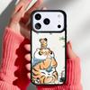 Cartoon Fat Tiger Phone Case for iPhone 17 16 15 14 13 Pro Max Back Cover for 12 11 Pro Coque