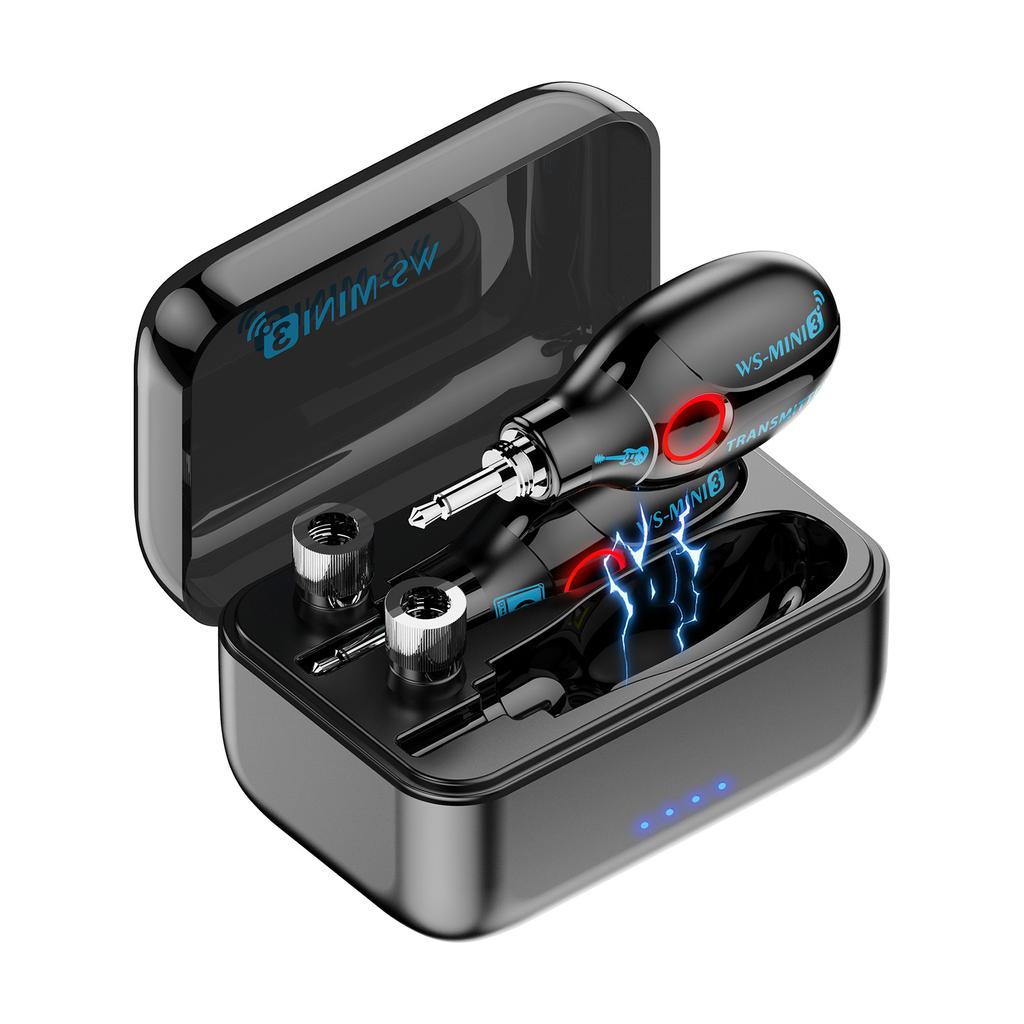 2.4G Trådlöst Gitarrsystem Sändare Mottagare Set med Laddningsfack Ljudsystem 4